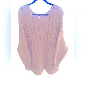 Free people lavender cable knit oversized xl sweater